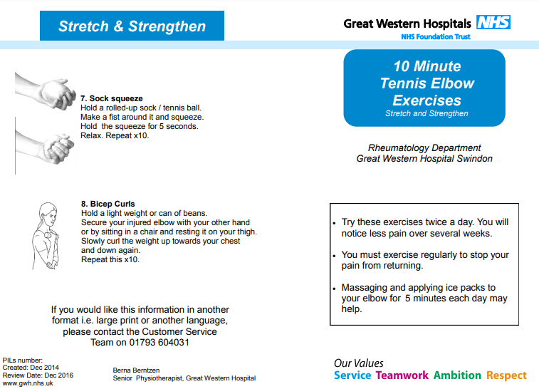 10 min tennis elbow