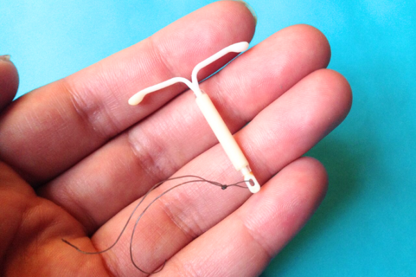 An IUD on a hand