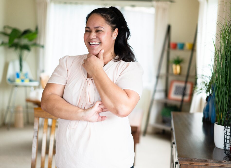 Smiling Māori wahine