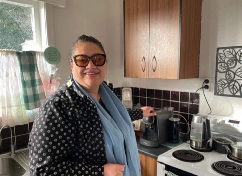 Pasifika woman in her kitchen