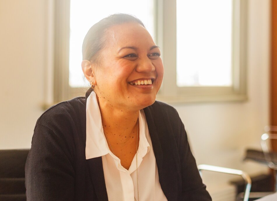 Smiling businesswoman