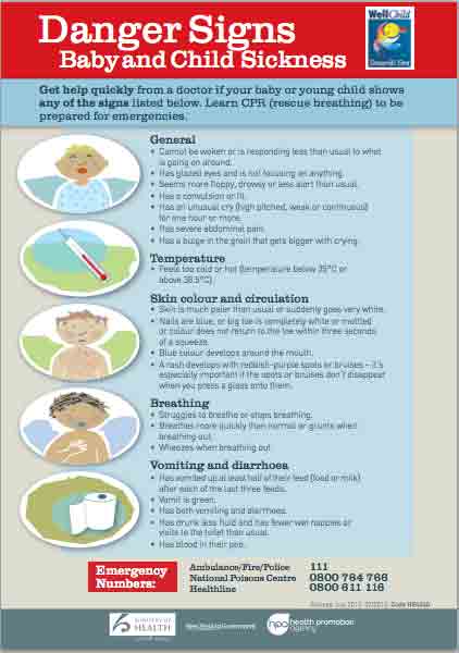 danger signs baby and child sickness