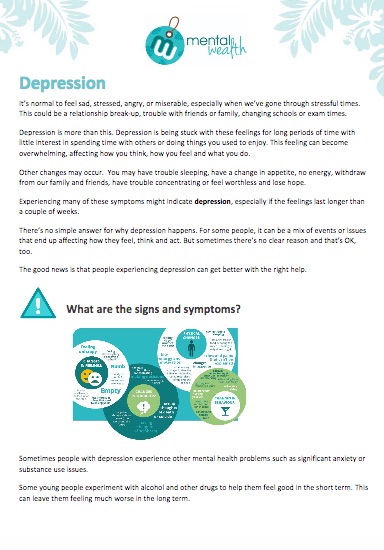 depression factsheet