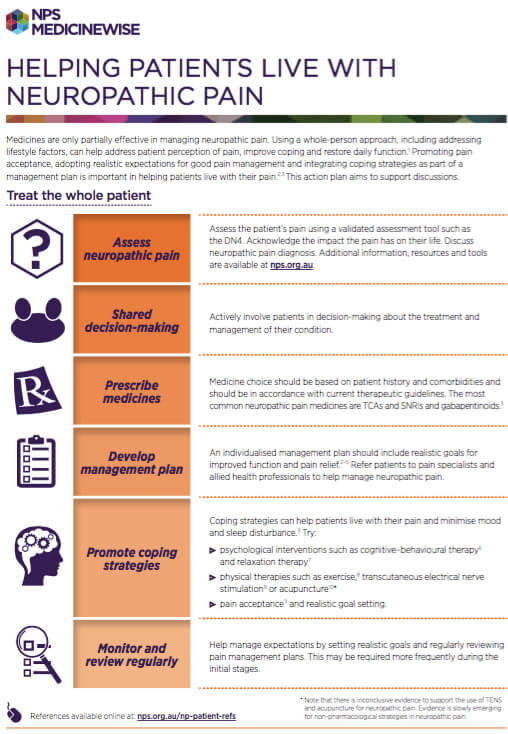 helping patients live with neuropathic pain nps medicinewise