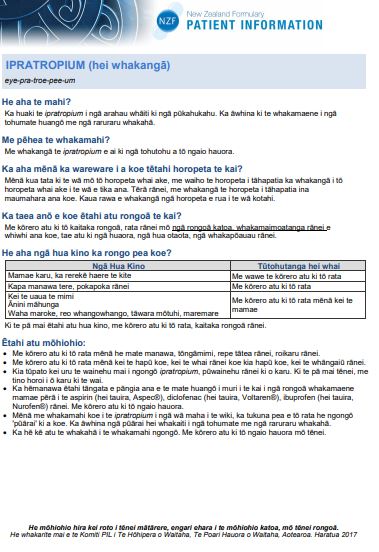 ipratropium maori
