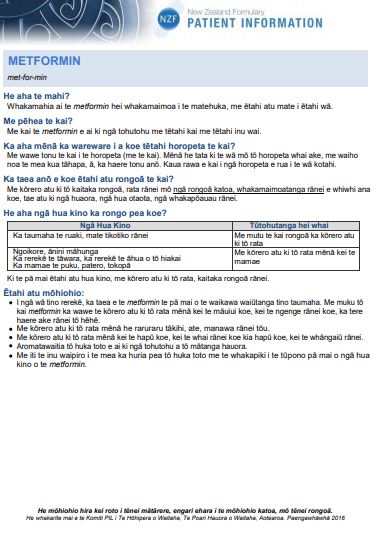 metformin maori