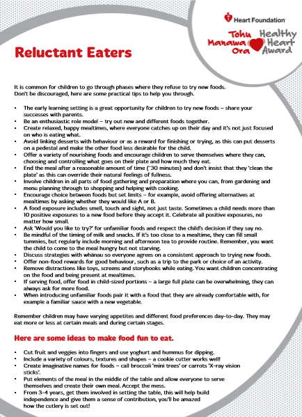 reluctant eaters brochure